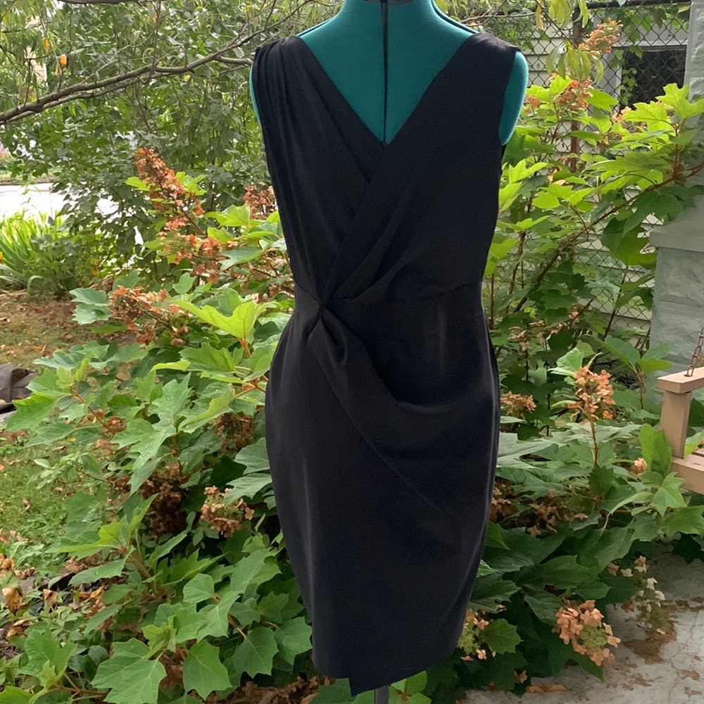 Ellie Tahari Black Neoprene Cocktail Dress